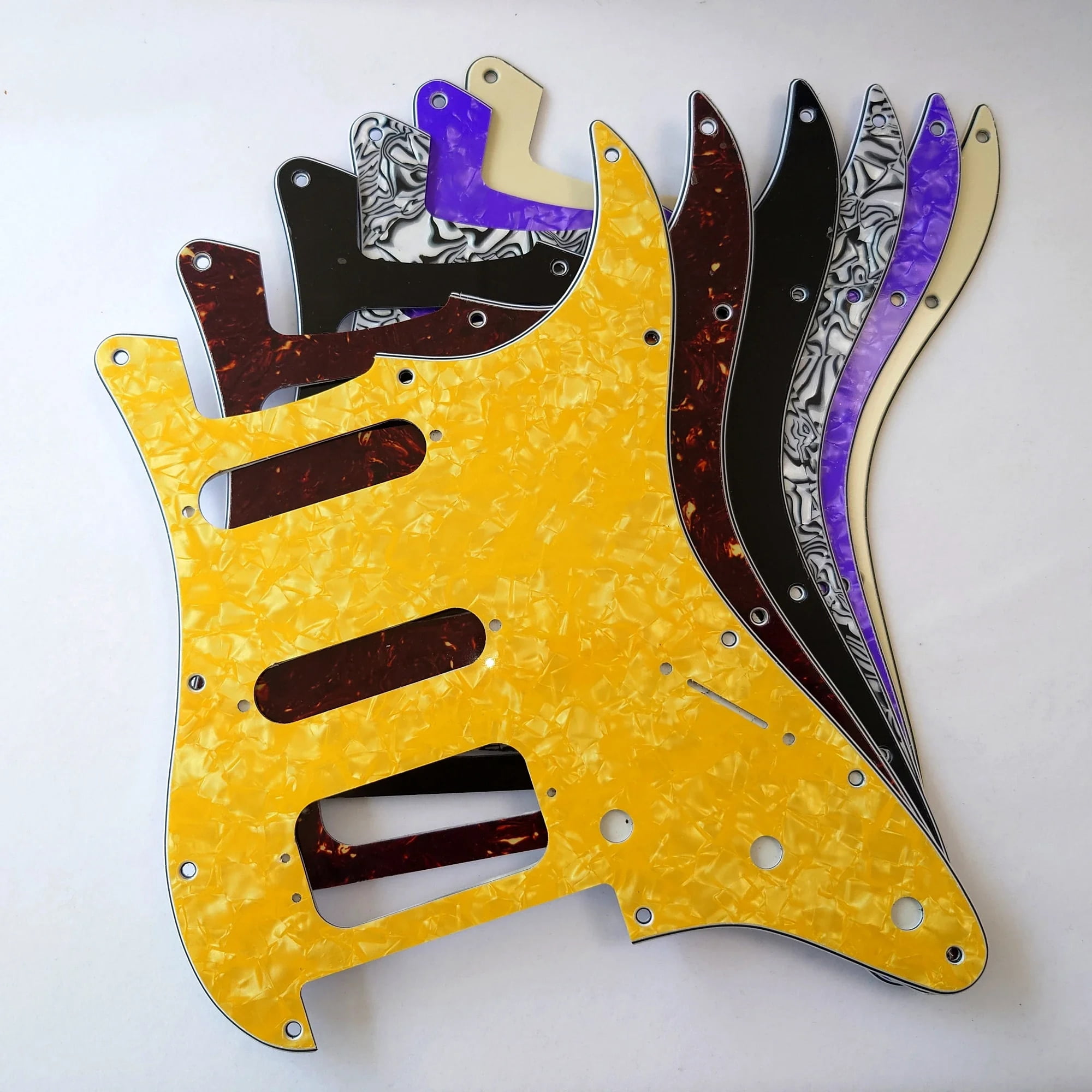 For Fit Fender Stratocaster SSH Humbucker Pickup Strat Guitar Pickguard Replacement Parts with Mounting Screws 3 Ply