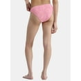 thumbnail image 5 of No Boundaries Women's Hibiscus Pucker Low Waist Bikini Bottoms, Sizes XXS-XL, 5 of 5