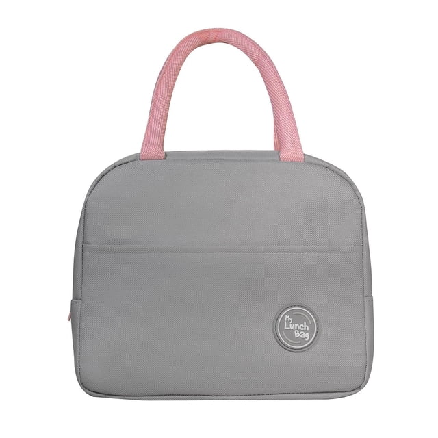 Lonchera con interior metalizado-Ikarus gris 23 x 19 x 12