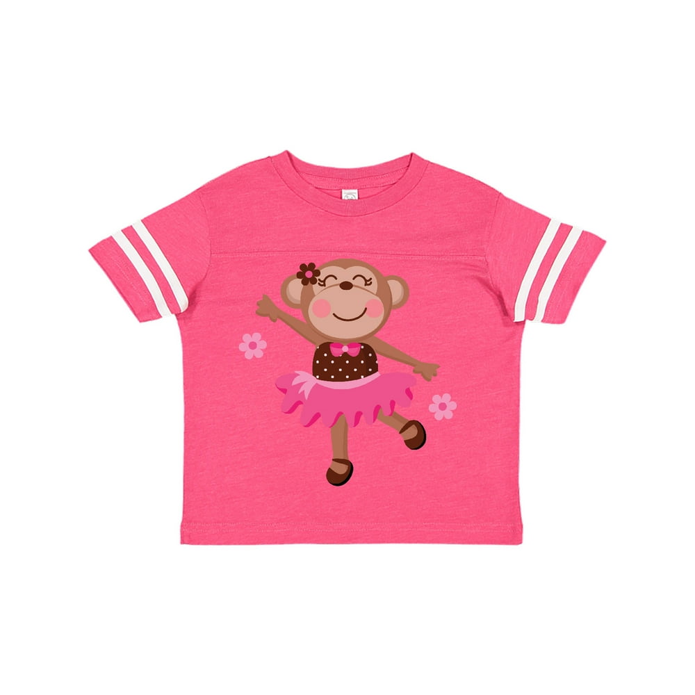 Inktastic Ballerina Dance Monkey Toddler Short Sleeve T-Shirt Female ...