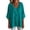 *Blue, variant on ClodeEU Women's Linen Blend Ruffle V Neck Half Sleeve Blouse,Casual Loose Solid Shirt Top Blue,Women's Plus L