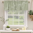 thumbnail image 3 of Sage Green Valances for Windows, Decorative Rod Pocket Window Valance Curtains, Minimalist Abstract Modern White Art Short Curtain Drapes for Kitchen/Bathroom/Living Room, 2 Panels, 42" W x 18" L, 3 of 8