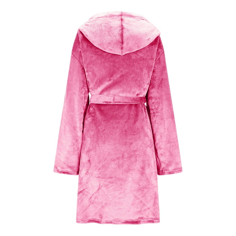Miluxas Women's Fuzzy Fleece Hoodie Dress Solid Casual Long Sleeve Hooded Sweatshirt Dress Flannel Nightgowns with Pockets Hot Pink L(L) - Walmart.com Miluxas Women's Fuzzy Fleece Hoodie Dress Solid Casual Long Sleeve Hooded Sweatshirt Dress Flannel Nightgowns with Pockets Hot Pink L(L) - Walmart.com