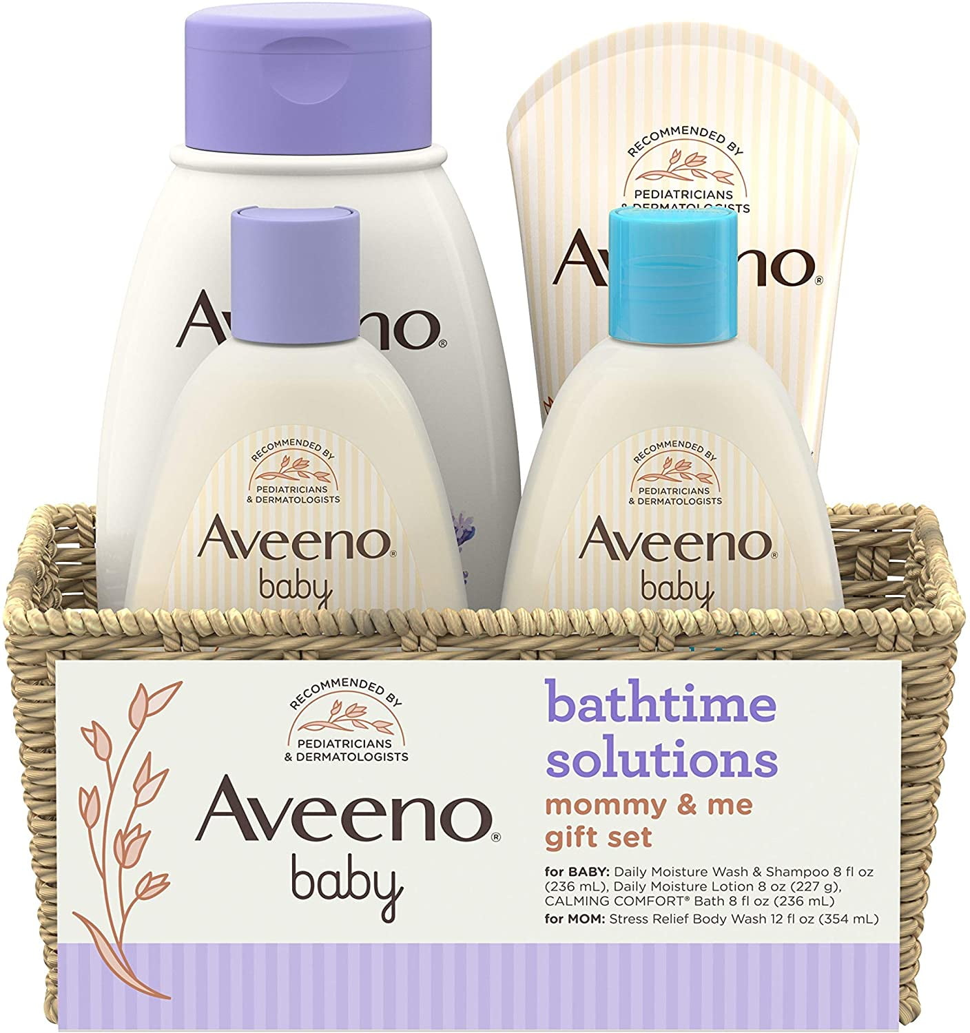 Aveeno Baby Mommy & Me Daily Bathtime Gift Set including
