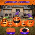 thumbnail image 5 of Firstness 8FT Halloween Inflatable Pumpkins Blow ups Outdoor Decorations, Five Pumpkins with LED Lights for Party Yard, 5 of 11