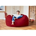 thumbnail image 5 of Lumaland 5ft Large Bean Bag Chair with Microsuede Washable Cover, Red, 5 of 6