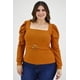 thumbnail image 1 of Blusa escote cuadrado Roman Fashion /Tallas Extras, 1849 (Mostaza) ocre 40, 1 of 7