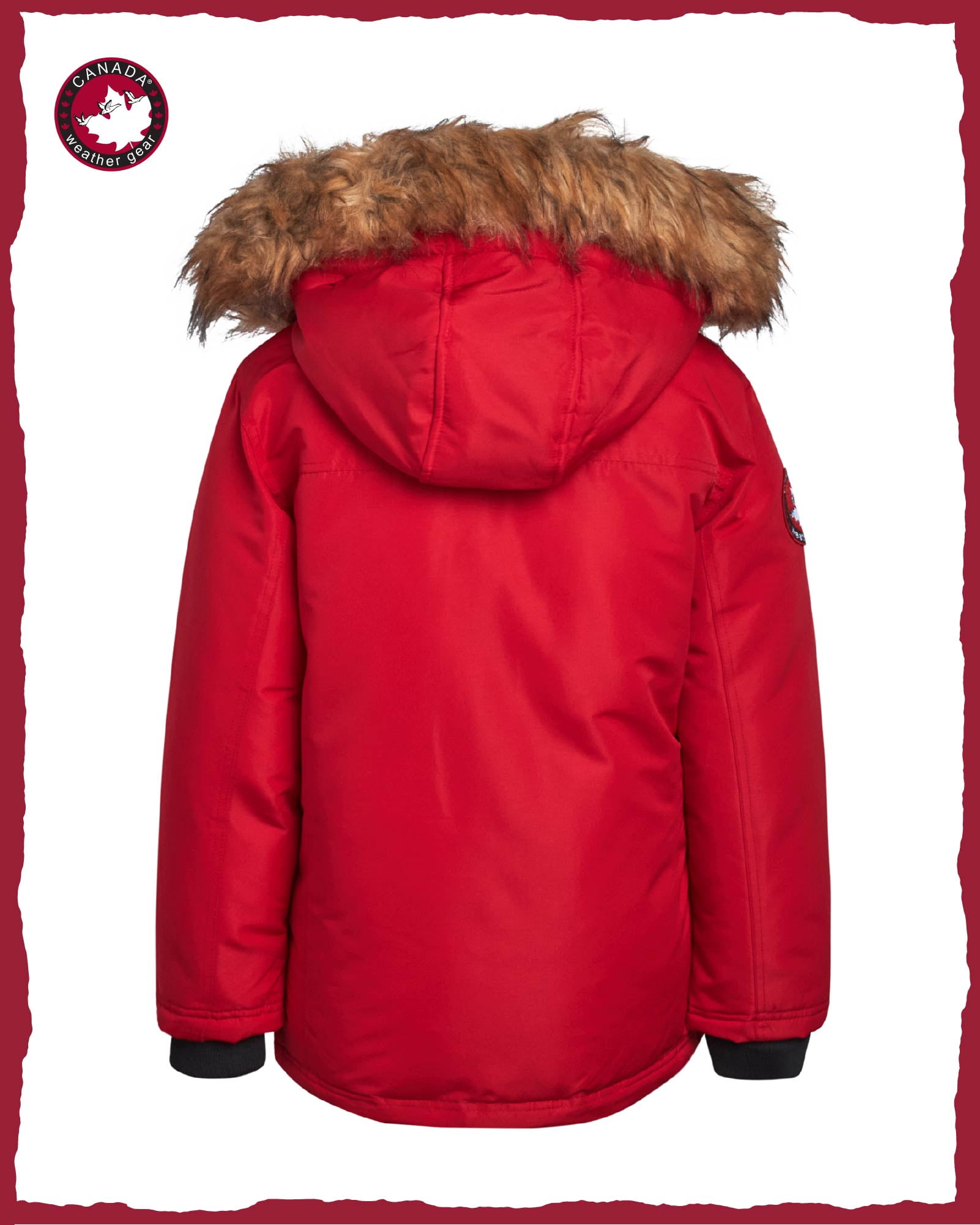 CANADA WEATHER GEAR Boys' Winter Jacket - Heavyweight Teflon Canvas Parka Coat (Size: 8-20)