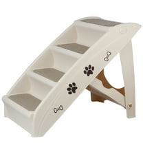 ZENSTYLE Pet Dog Foldable Stairs 4 Steps for High Bed for Small Dogs