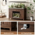 thumbnail image 5 of ExpanseEcho Aquarium Stand with Drawers, Storage Cabinet and Power Outlets, Brown, 5 of 8