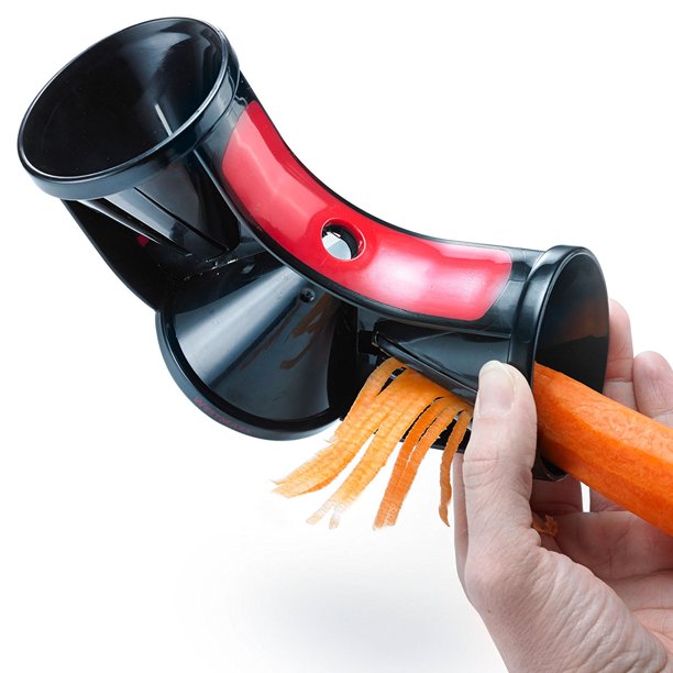Westmark Stainless Steel TriBlade Vegetable Spiral Slicer Spiralizer Julienne Cutter (Red/Black