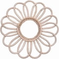 thumbnail image 1 of Rattan Mirror, Sun Shape, Round Decorative Wall Mirror, Natural Rattan, Nordic Ethnic Style for Hanging Bathroom or Hallway, Without Mirror, 1 of 5