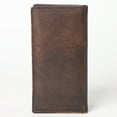 thumbnail image 3 of AMERICAN TANNER Genuine Leather Hand Burnished Long Bifold Wallet For Men Women H7 X W3.5 X D0.5, 3 of 5