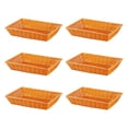 thumbnail image 3 of 6 cestas de pan de imitación de ratán, cestas tejidas, bandeja de frutas, cestas de comida rectangulares rústicas para exhibición de alimentos para 35x25x7cm, 3 of 8