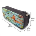 thumbnail image 3 of Picia Retro Seamless Flying Butterflies Pattern Large Capacity PU Leather Pencil Case Organizer Pen Marker Holder Double Zipper Storage Bag Big Pencil Pouch for College Office, 3 of 6