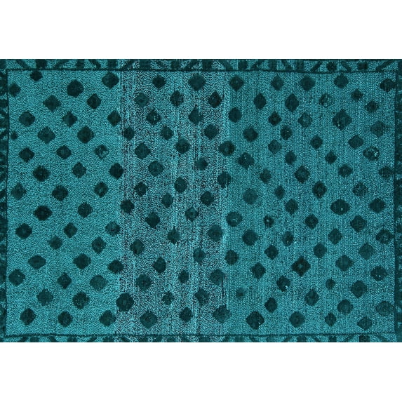 Ahgly Company Indoor Rectangle Abstract Light Blue Modern Area Rugs, 7' x 10'