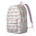 thumbnail image 2 of Fresh Watermelon Design School Backpack, Tropical Fruit Print with Cute Aesthetic Pattern, Great for Summer Picnic or Travel, 2 of 5