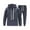 Navy-1, variant on Stamzod Men's Hooded Tracksuits 2 Piece Double Full Zipper Windproof Jogging Suits Long Sleeve Warm Up Sweatsuits Patchwork Track Suits Sets