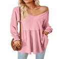 thumbnail image 2 of PENGXIANG Tunique pour Femmes T-Shirts à Manches Longues et Col Rond, 2 of 7