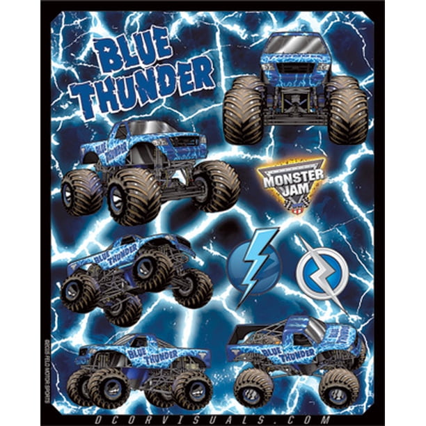 DCOR Monster Jam Decal Sheets Blue Thunder 4090209