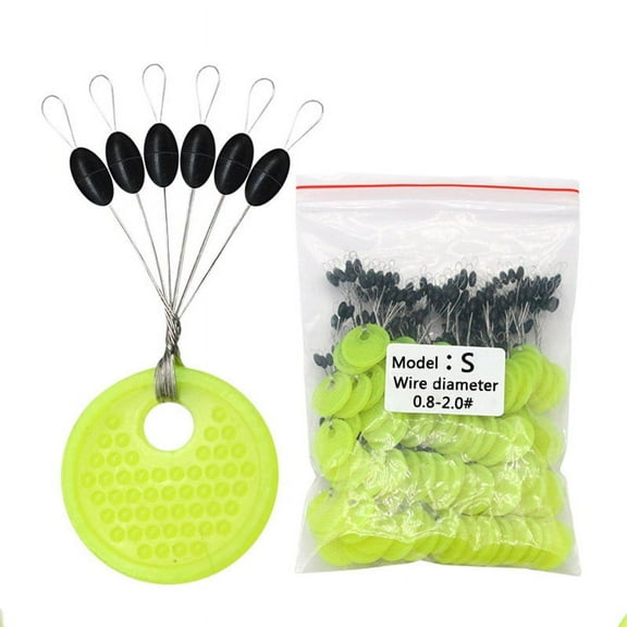 Rubber Fishing Bobber Stopper, 6 in 1 Float Sinker Stops, Oval Cylinder, L M S Float Stop Available