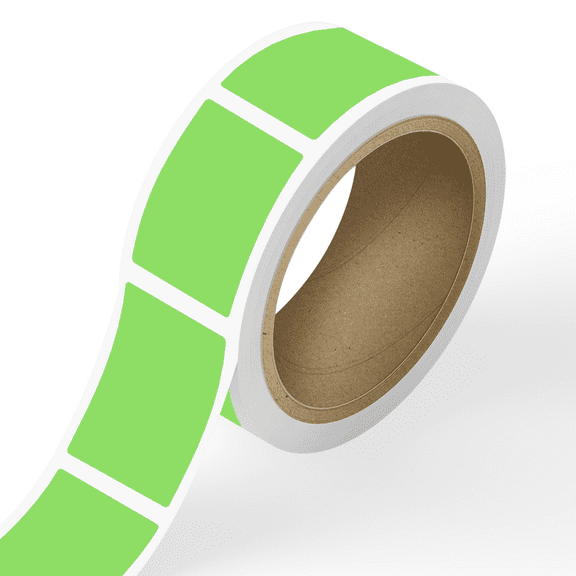 JAM Paper Standard Label Rolls, Rectangle, 3 3/8 x 5 1/2, Neon Green, 125 Labels/Roll