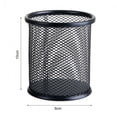 thumbnail image 2 of Grandest Birch 2PCS Pen Holder Large Capacity Anti-deform Wrought Iron Pencil Ruler Stationery Storage Bucket for Student supplies Black Wrought Iron, 2 of 6