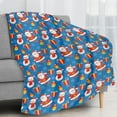 thumbnail image 3 of Christmas Santa Claus Throw Blankets, Xmas Soft Lightweight Anti Pilling Aldult Fleece Blanket for Women, Winter Tree Snowflake Red Decorative Blanket for Chair Couch Living Bedroomn, 3 of 5