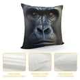 thumbnail image 4 of COMIO  Monkey Pillow Case Wild Animal Black Gorilla Beast Decorative Throw Pillow Cover Square Cushion  Canvas for Women Men, 4 of 5
