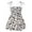 Blanc, variante sur XIMIN Robe d'Été pour Tout-Petites Filles, Imprimé Floral, Smockée, Épaules à Nouer, Sans Manches, Fluide, Robe de Plage pour Vacances, Fête, Quotidien (Noir, 1-2 Ans)