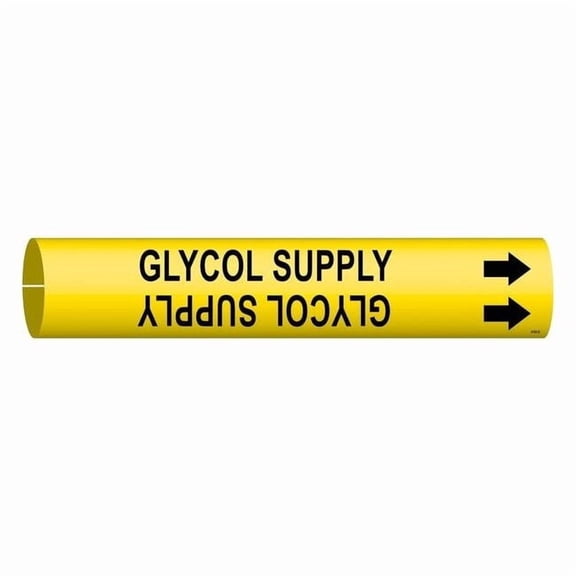 Brady Pipe Marker,Glycol Supply,2 13/16in H 4190-D