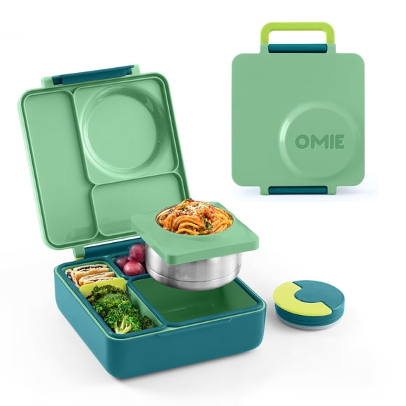 Bento Box OmieBox para Niños - Aislado con Jarra Térmica - 3 Compartimentos - (Meadow / Sunshine) Omie  Ver descripción
