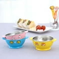 thumbnail image 6 of Kid Bowl Edison Friends Owl Non-Slip Stainless Steel Soup and Rice Bowl Yellow 8oz, 6 of 9