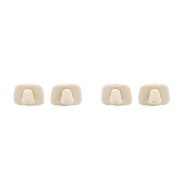 Scienceny Coche limpio y organizado con ganchos de techo de fácil instalación, accesorios duraderos para coche, ganchos de techo Interior ABS, Beige 2piezas