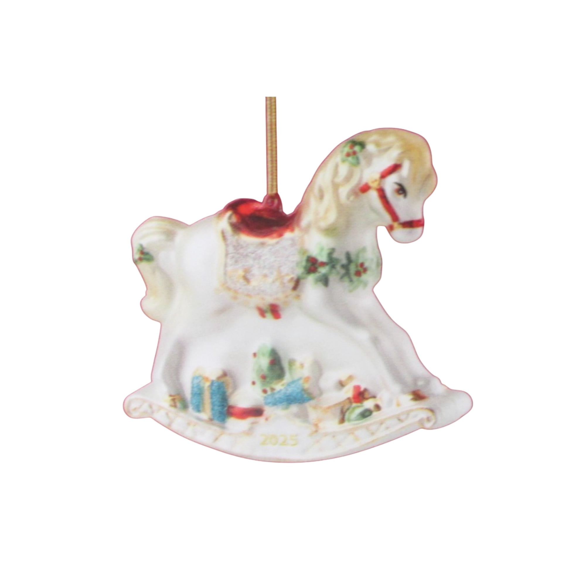 2025 Baby's 1st Rocking Horse (Blown Glass) Lenox Christmas Tree Ornament 898512