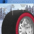 thumbnail image 3 of ABORON Snow Socks for Automotive Tires - Set of 2 Antiskid Tire Socks for Winter Emergency, Snow Traction Device Fits Cars, SUVs, Minivans, Tire and Wheel Accessories, 3 of 9