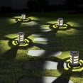 thumbnail image 7 of 4 Pack Solar Pathway Lights, Round Pillar LED Yard Lights, Waterproof Outdoor Landscape Lighting for Garden & Walkway, 7 of 7