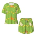 thumbnail image 5 of "Wukai Funny Chicken Women's Pajama Set - Short-Sleeve Top and Shorts with Elastic Waistband and Pockets for Loungewear, Yoga, and Casual Wear-Large, 5 of 8