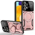thumbnail image 1 of Compatible pour Samsung Galaxy A52 4G / A52s 5G / A52 5G Étui avec Support Anneau PC+TPU Compatible avec MagSafe PinkGold, 1 of 5