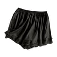 thumbnail image 4 of KHONTS Women's Loose Half Slip Shorts Loose Fit Lace Trim Pettipants Culotte Slip Bloomers Split Underwear Shorts Z02-Black M, 4 of 4