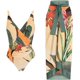 thumbnail image 1 of Traje de baño de mujer de cintura alta de una pieza bikini falda larga conjunto push up barriga control monokini sexy traje de baño, 1 of 4