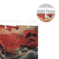 thumbnail image 5 of Red and Black Waves Shower Curtain Liner 66x72 Inch Waterproof Shower Curtains Decorative Bathroom with 12 Pack Hooks, 5 of 5