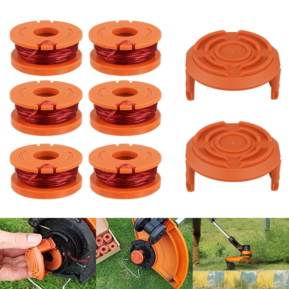10pcs Spool Line String Trimmer Weed Eater W 2 Cap For WORX WA0010 Equipment 