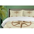 thumbnail image 4 of Ambesonne Vintage Duvet Cover Set, Compass Nautical Retro, 2-Calking, Beige Tan, 4 of 7