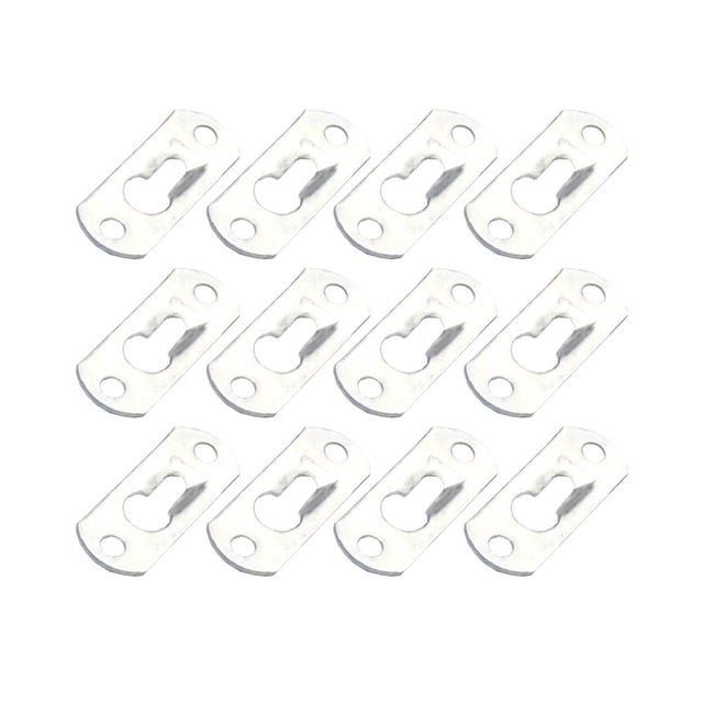 MasteelfCA 20pcs Flat Straight 2 Holes Repair Mending Fixing Plate Iron Corner Code Furniture Connection Thick Corner Code (Silver)