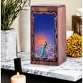 thumbnail image 7 of Blue Peacock Keepsake Urn for Ashes (5 Inch) – Cherry Blossom Wooden Cremation Urn, Small Memorial Urn for Men, Women & Loved Ones, 7 of 7