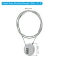 thumbnail image 2 of Unique Bargains Small Combination Locks 3 Digit Luggage Padlock for Gym Locker Silver, 2 of 6