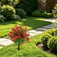 thumbnail image 5 of DefiDgd Outdoor Artificial Green Plant Ground Stake Bush,Faux Greenery Bush Ornament for Outdoor Yard Patio Lawn Porch Garden Landscaping Holiday Daily Home Decoration(OO), 5 of 6
