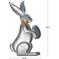 thumbnail image 5 of Metal Easter Rabbit Decor, Indoor Outdoor Standing Easter Bunny Decor Galvanized Decoration for Home Spring Easter Rabbit Statue Yard Ornament Bunny Decoration for Garden Decor (14X24.5in), 5 of 6