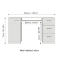 thumbnail image 3 of Escritorio para Computadora Madesa Hogar u Oficina Blanco 2, 3 of 5